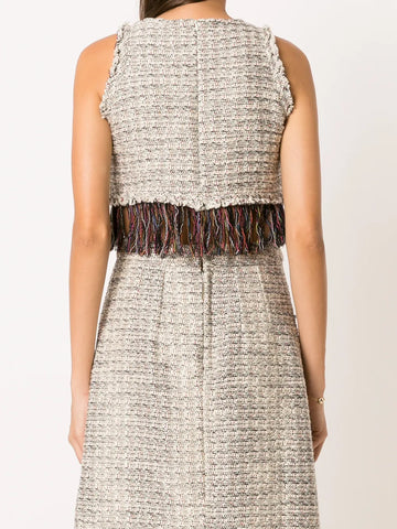 CROPPED TWEED FRINGE