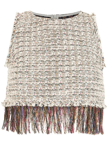 CROPPED TWEED FRINGE